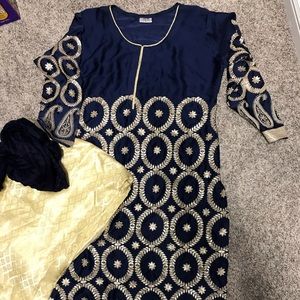 Pakistani silk dress 3pc
